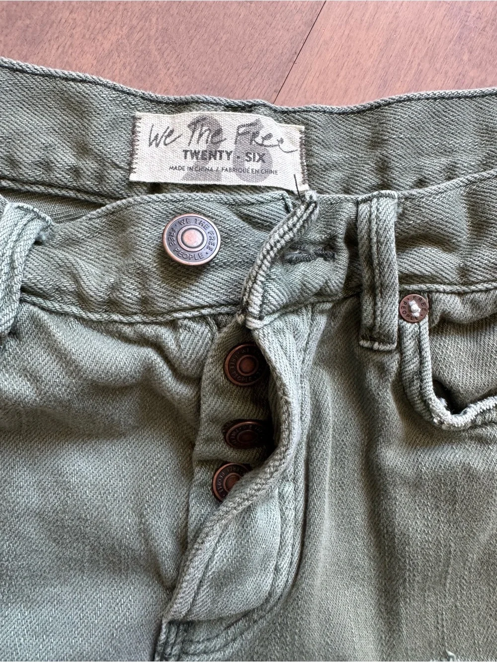 Free People Loving Good Vibrations Cut Off Shorts